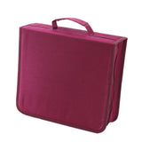 Maxbell CD Case Storage 256 Capacity Carrying Dustproof DVD Case for Office Home Car Burgundy