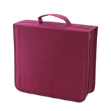 Maxbell CD Case Storage 256 Capacity Carrying Dustproof DVD Case for Office Home Car Burgundy