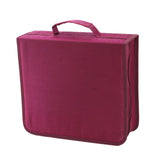 Maxbell CD Case Storage 256 Capacity Carrying Dustproof DVD Case for Office Home Car Burgundy