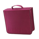 Maxbell CD Case Storage 256 Capacity Carrying Dustproof DVD Case for Office Home Car Burgundy