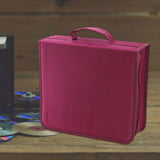 Maxbell CD Case Storage 256 Capacity Carrying Dustproof DVD Case for Office Home Car Burgundy