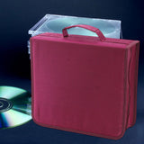 Maxbell CD Case Storage 256 Capacity Carrying Dustproof DVD Case for Office Home Car Burgundy