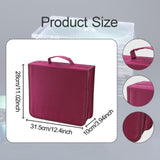 Maxbell CD Case Storage 256 Capacity Carrying Dustproof DVD Case for Office Home Car Burgundy