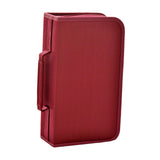 Maxbell DVD Case Holder Organizer 128 Capacity with Handle CD Case Storage for Trips Burgundy