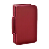 Maxbell DVD Case Holder Organizer 128 Capacity with Handle CD Case Storage for Trips Burgundy