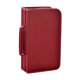 Maxbell DVD Case Holder Organizer 128 Capacity with Handle CD Case Storage for Trips Burgundy