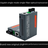 Maxbell Gigabit Fiber Media Converter Compact Metal Easy to Use Portable Single Mode