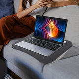 Maxbell Lap Laptop Desk Storage Function Versatile Portable for Home Office Notebook Gray