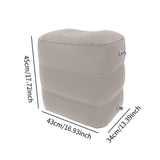 Maxbell Inflatable Travel Foot Rest Adjustable Height for Long Trip Office Home Cars Gray