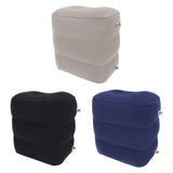 Maxbell Inflatable Travel Foot Rest Adjustable Height for Long Trip Office Home Cars Gray