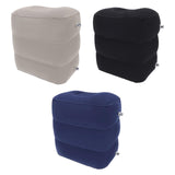 Maxbell Inflatable Travel Foot Rest Adjustable Height for Long Trip Office Home Cars Gray