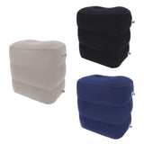 Maxbell Inflatable Travel Foot Rest Adjustable Height for Long Trip Office Home Cars Gray