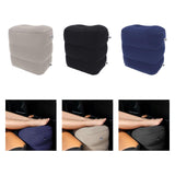 Maxbell Inflatable Travel Foot Rest Adjustable Height for Long Trip Office Home Cars Gray