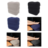 Maxbell Inflatable Travel Foot Rest Adjustable Height for Long Trip Office Home Cars Gray