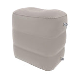 Maxbell Inflatable Travel Foot Rest Adjustable Height for Long Trip Office Home Cars Gray