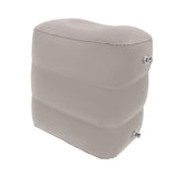 Maxbell Inflatable Travel Foot Rest Adjustable Height for Long Trip Office Home Cars Gray