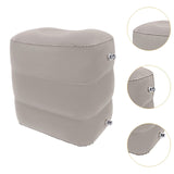 Maxbell Inflatable Travel Foot Rest Adjustable Height for Long Trip Office Home Cars Gray