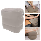 Maxbell Inflatable Travel Foot Rest Adjustable Height for Long Trip Office Home Cars Gray