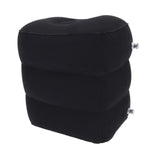 Maxbell Inflatable Travel Foot Rest Adjustable Height for Long Trip Office Home Cars Black
