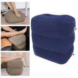 Maxbell Inflatable Travel Foot Rest Adjustable Height for Long Trip Office Home Cars Blue