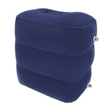 Maxbell Inflatable Travel Foot Rest Adjustable Height for Long Trip Office Home Cars Blue