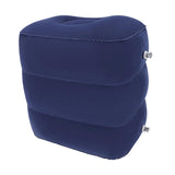 Maxbell Inflatable Travel Foot Rest Adjustable Height for Long Trip Office Home Cars Blue