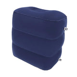 Maxbell Inflatable Travel Foot Rest Adjustable Height for Long Trip Office Home Cars Blue
