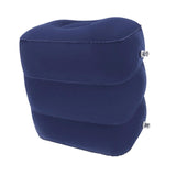 Maxbell Inflatable Travel Foot Rest Adjustable Height for Long Trip Office Home Cars Blue