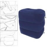 Maxbell Inflatable Travel Foot Rest Adjustable Height for Long Trip Office Home Cars Blue