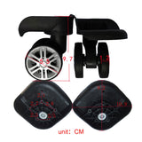 Maxbell 2Pcs Luggage Suitcase Wheels Wear Resistant Easy Installation Swivel Casters L