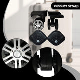 Maxbell 2Pcs Luggage Suitcase Wheels Wear Resistant Easy Installation Swivel Casters L