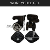 Maxbell 2Pcs Luggage Suitcase Wheels Wear Resistant Easy Installation Swivel Casters S