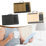 Maxbell Laptop Lap Desk Wooden with Cushion for Business Trip Working at Home Office Yellow