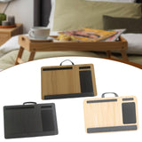 Maxbell Laptop Lap Desk Wooden with Cushion for Business Trip Working at Home Office Yellow