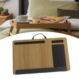 Maxbell Laptop Lap Desk Wooden with Cushion for Business Trip Working at Home Office Yellow