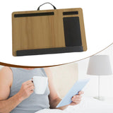 Maxbell Laptop Lap Desk Wooden with Cushion for Business Trip Working at Home Office Yellow