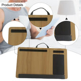 Maxbell Laptop Lap Desk Wooden with Cushion for Business Trip Working at Home Office Yellow