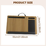 Maxbell Laptop Lap Desk Wooden with Cushion for Business Trip Working at Home Office Yellow