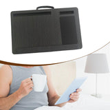 Maxbell Laptop Lap Desk Wooden with Cushion for Business Trip Working at Home Office Black