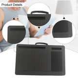 Maxbell Laptop Lap Desk Wooden with Cushion for Business Trip Working at Home Office Black