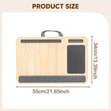 Maxbell Laptop Lap Desk Wooden with Cushion for Business Trip Working at Home Office White