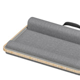 Maxbell Laptop Lap Desk Wooden with Cushion for Business Trip Working at Home Office White