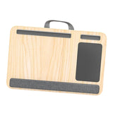 Maxbell Laptop Lap Desk Wooden with Cushion for Business Trip Working at Home Office White