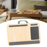Maxbell Laptop Lap Desk Wooden with Cushion for Business Trip Working at Home Office White