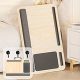 Maxbell Laptop Lap Desk Wooden with Cushion for Business Trip Working at Home Office White
