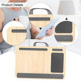 Maxbell Laptop Lap Desk Wooden with Cushion for Business Trip Working at Home Office White