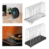 Maxbell Vinyl Record Stand Newspaper Vinyl Record Organizer for Shelf Office Desktop argent