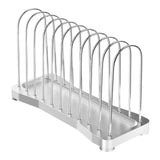 Maxbell Vinyl Record Stand Newspaper Vinyl Record Organizer for Shelf Office Desktop argent