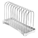 Maxbell Vinyl Record Stand Newspaper Vinyl Record Organizer for Shelf Office Desktop argent