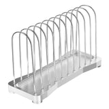 Maxbell Vinyl Record Stand Newspaper Vinyl Record Organizer for Shelf Office Desktop argent